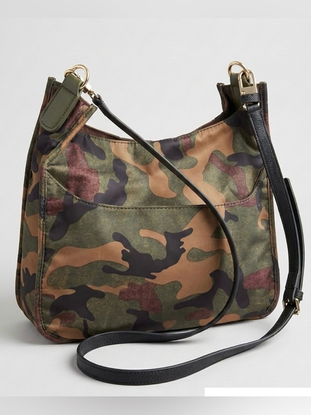 Camouflage Crossbody Shoulder Bag - Black Strap - unbranded - wardrobe staple